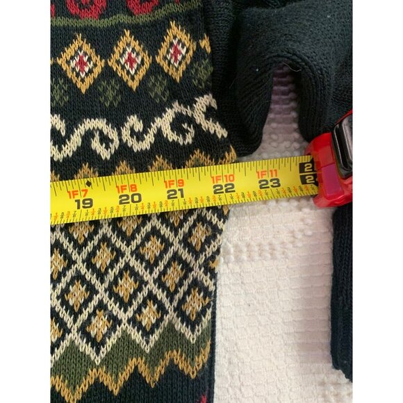 Vintage Norton McNaughton Women Cardigan Sz M Fair Isle Floral Christmas Holiday - Picture 7 of 9